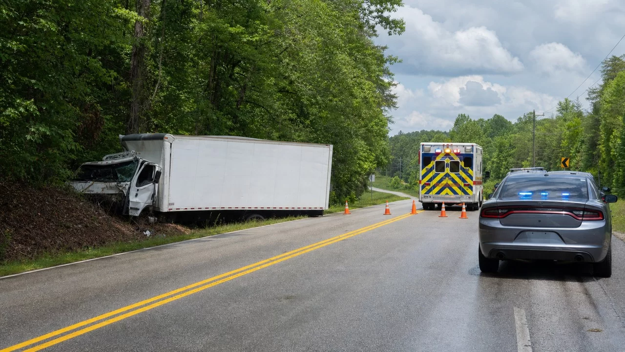 Commercial Truck Driver Ejected in New Liberty Road Crash Near Clarkesville