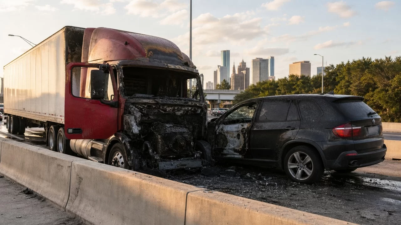 Two Killed After SUV and 18-Wheeler Collide on Eastex Freeway