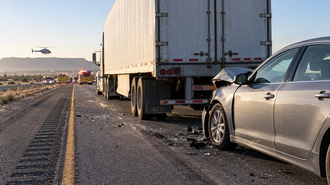 Two Critically Injured After Car Strikes Tractor-Trailer on I-20 in Abilene