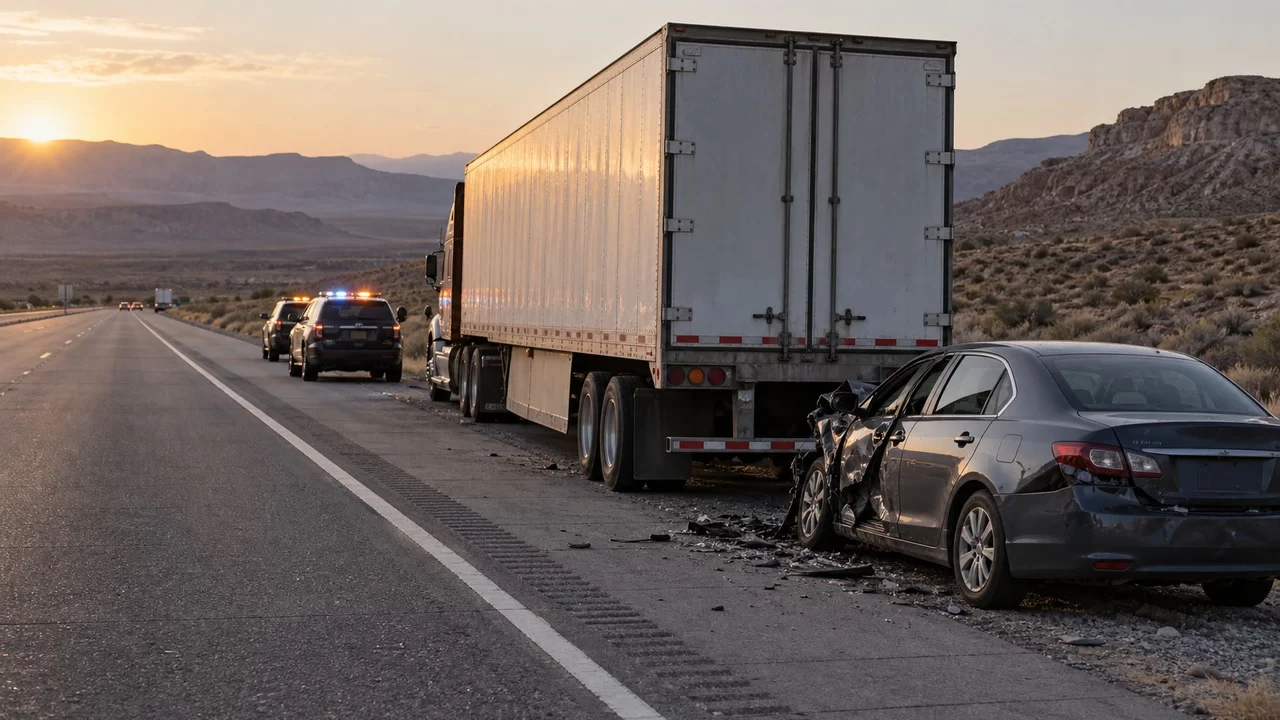 Two Killed After Car Strikes Parked Semi-Truck on I-70 in Utah