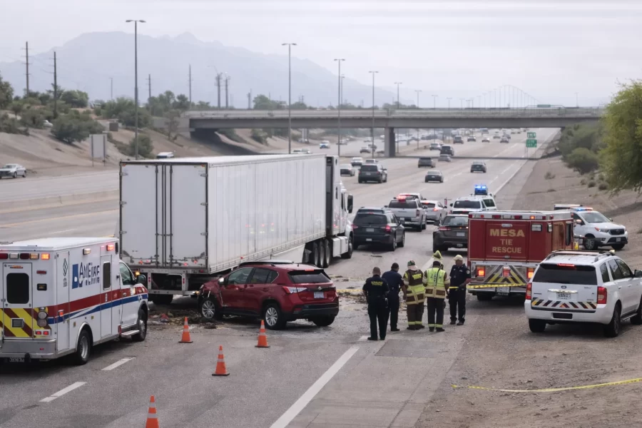 Woman Killed Mesa AZ Semi Truck Crash US 60