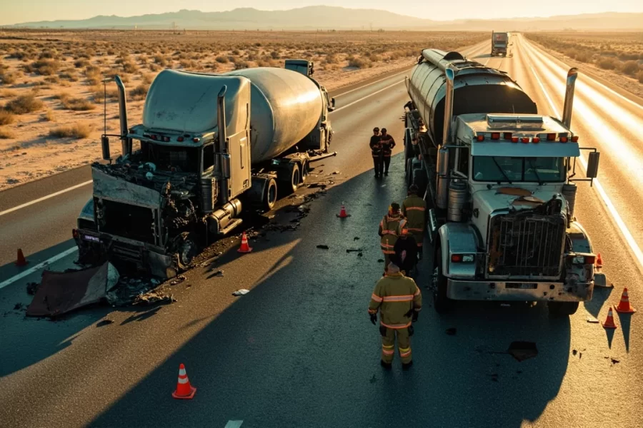 One Killed, Several Injured in I-10 Semi-Truck and Cement Truck Crash in Thousand Palms