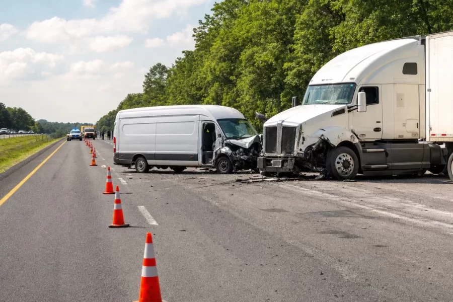 Driver Dies After Cargo Van and Semi-Truck Collide on I-65 in White House