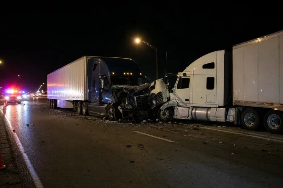Wichita Man Dies After Semi-Truck Crashes Into Another Semi