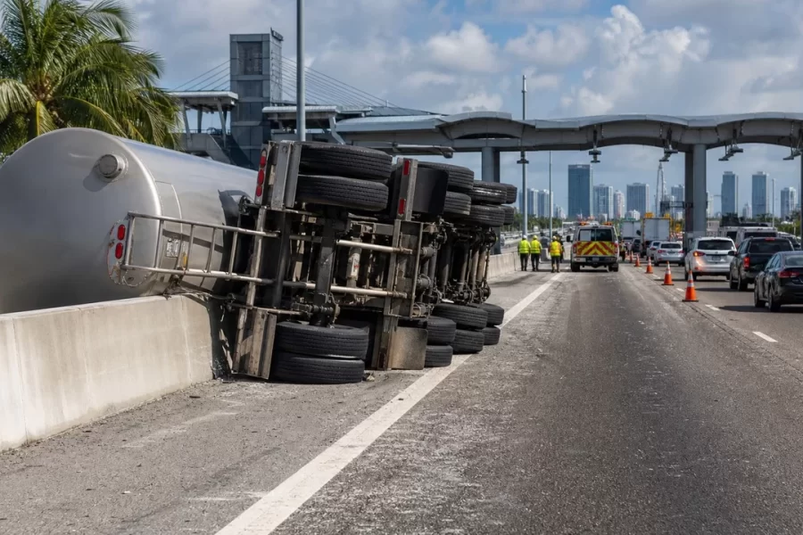 Tanker Truck Driver Killed in Florida Turnpike Rollover Near Bird Road