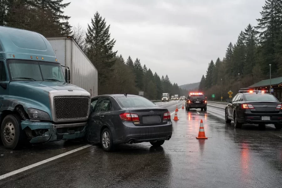 Semi-Truck Driver Killed in I-5 Crash Near Federal Way Rest Area