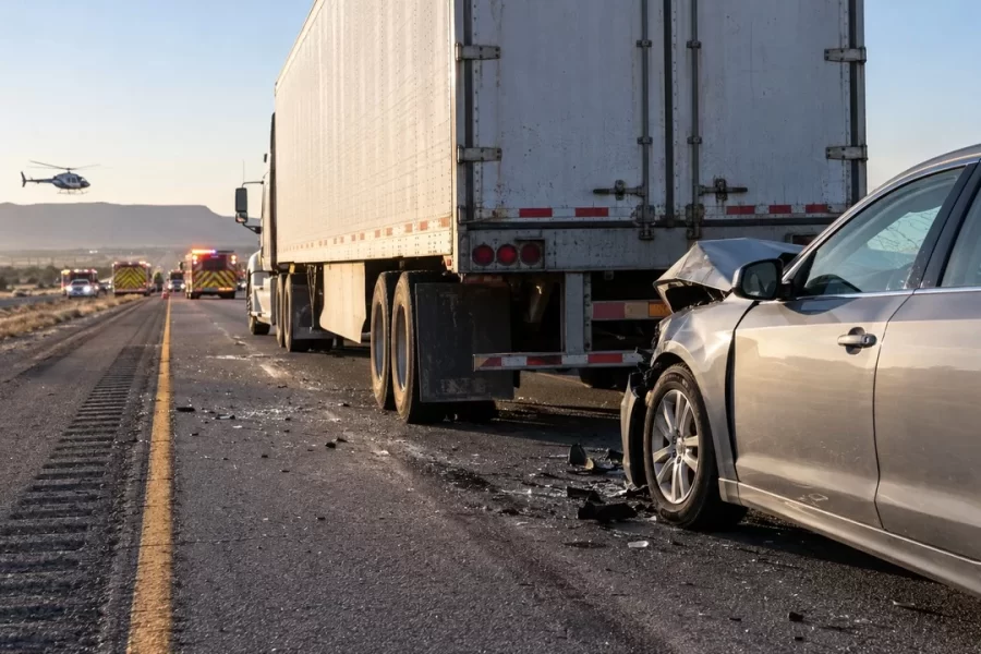 Two Critically Injured After Car Strikes Tractor-Trailer on I-20 in Abilene