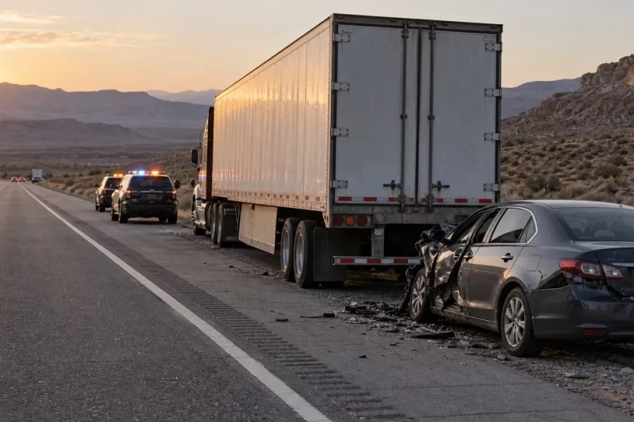Two Killed After Car Strikes Parked Semi-Truck on I-70 in Utah