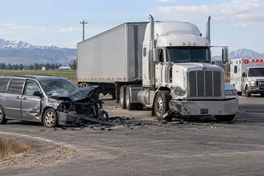 Four Hospitalized After Semi and Minivan Collide Near Hollister