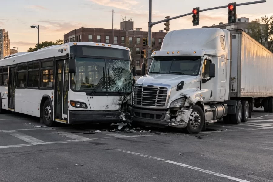 NJ Transit Bus Operator Injured in Newark Tractor-Trailer Collision