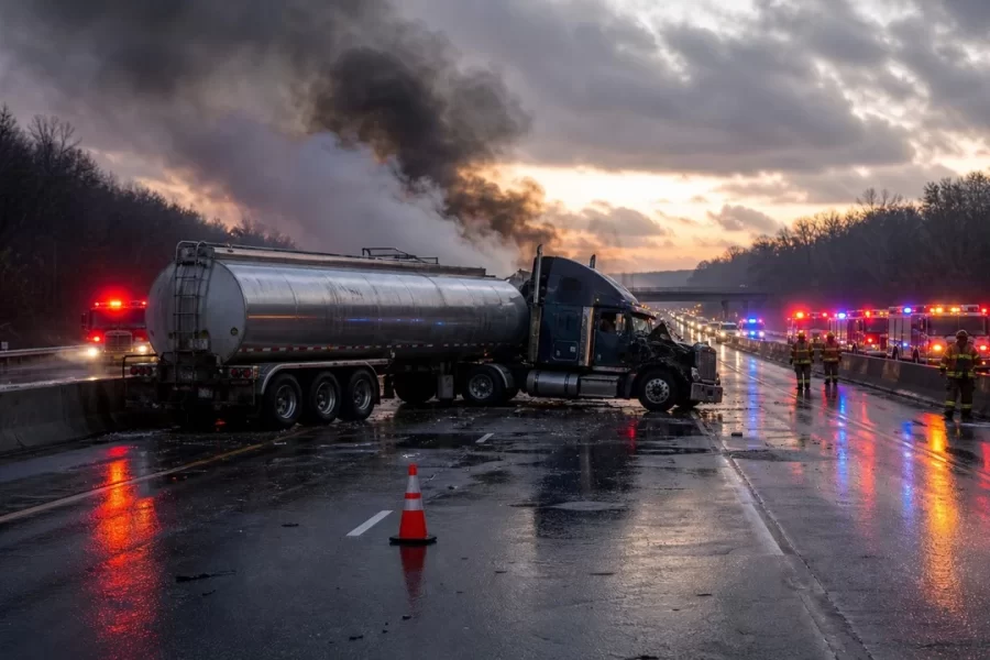 Fuel Tanker Fire on I-287 in Metuchen Leaves One Dead and One Seriously Injured