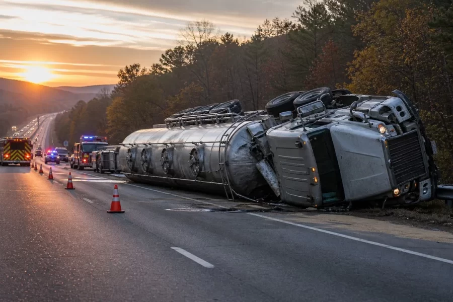 Tanker Truck Driver Killed in I-70 Rollover Near Mount Airy, Maryland